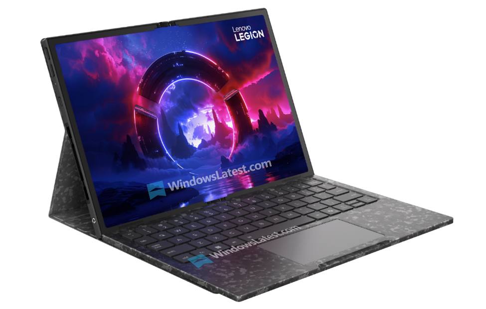 The Lenovo Legion Go Fold Concept in Expanded Desktop Mode