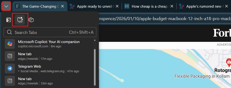 How to automatically group tabs in Microsoft Edge using AI