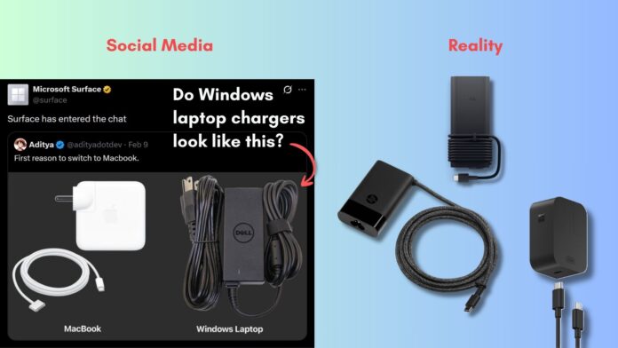 Are Windows laptop chargers bulky or compact