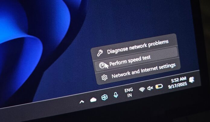 Windows 11 Internet Speed Test feature