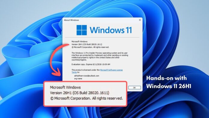 Hands-on with Windows 11 26H1
