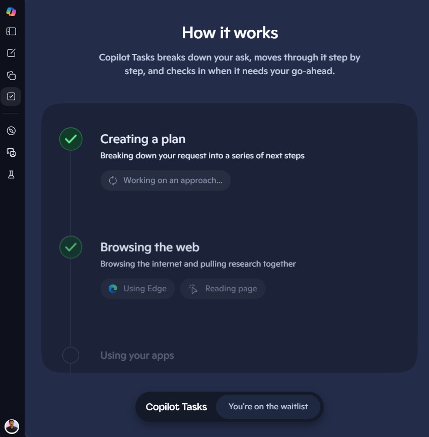 Copilot Tasks demo