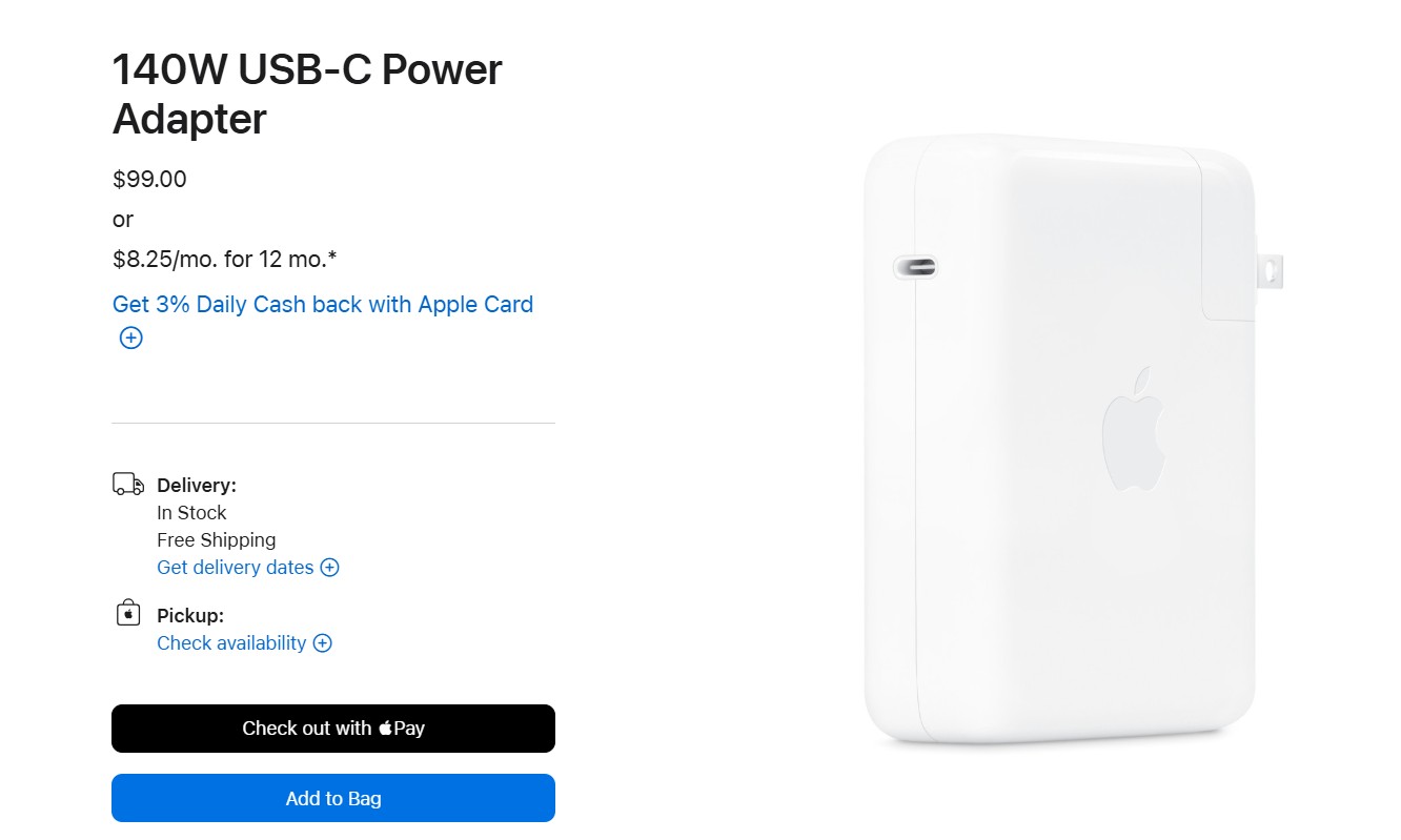 140W Apple USB-C Adapter