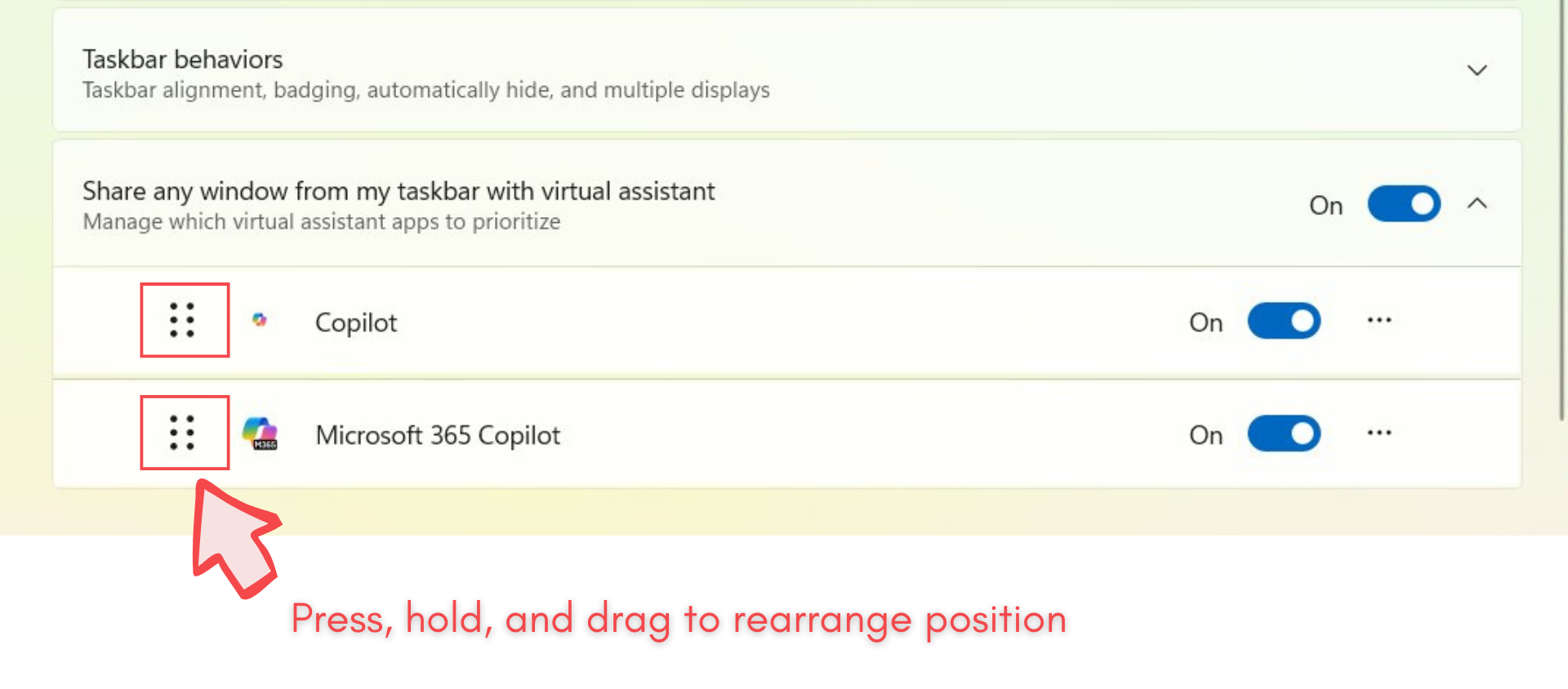 你可以管理虚拟助手应用的优先级