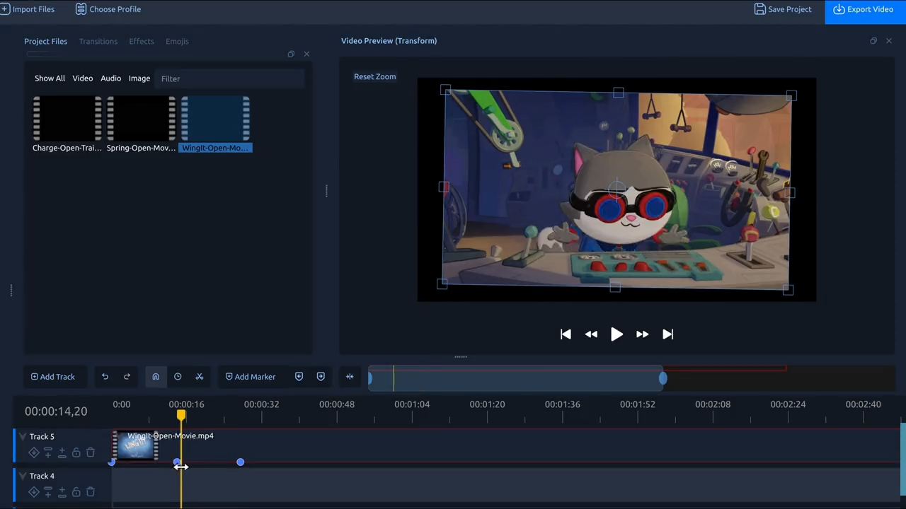 OpenShot video editor