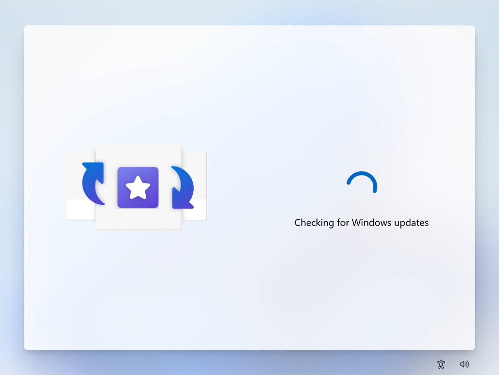 安装过程中 Windows 正在检查更新