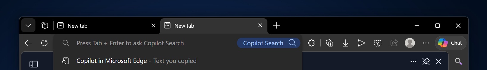 Edge address bar with Copilot