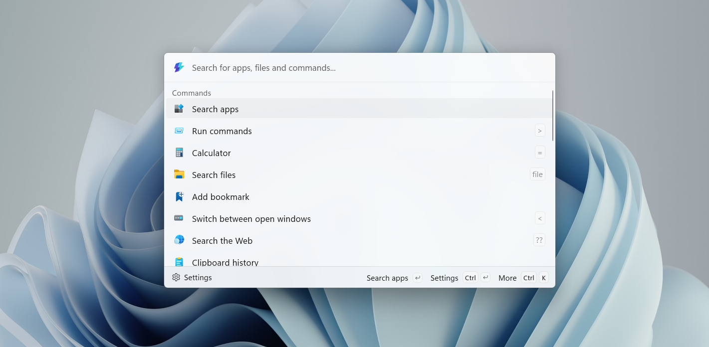 You can pin all built-in extensions on the Command Palette on to the Dock