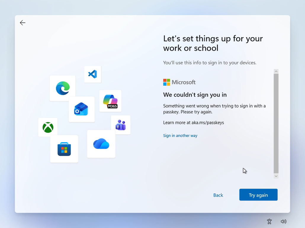 微软倾向无密码登录，但安装时登录 MSA 不易