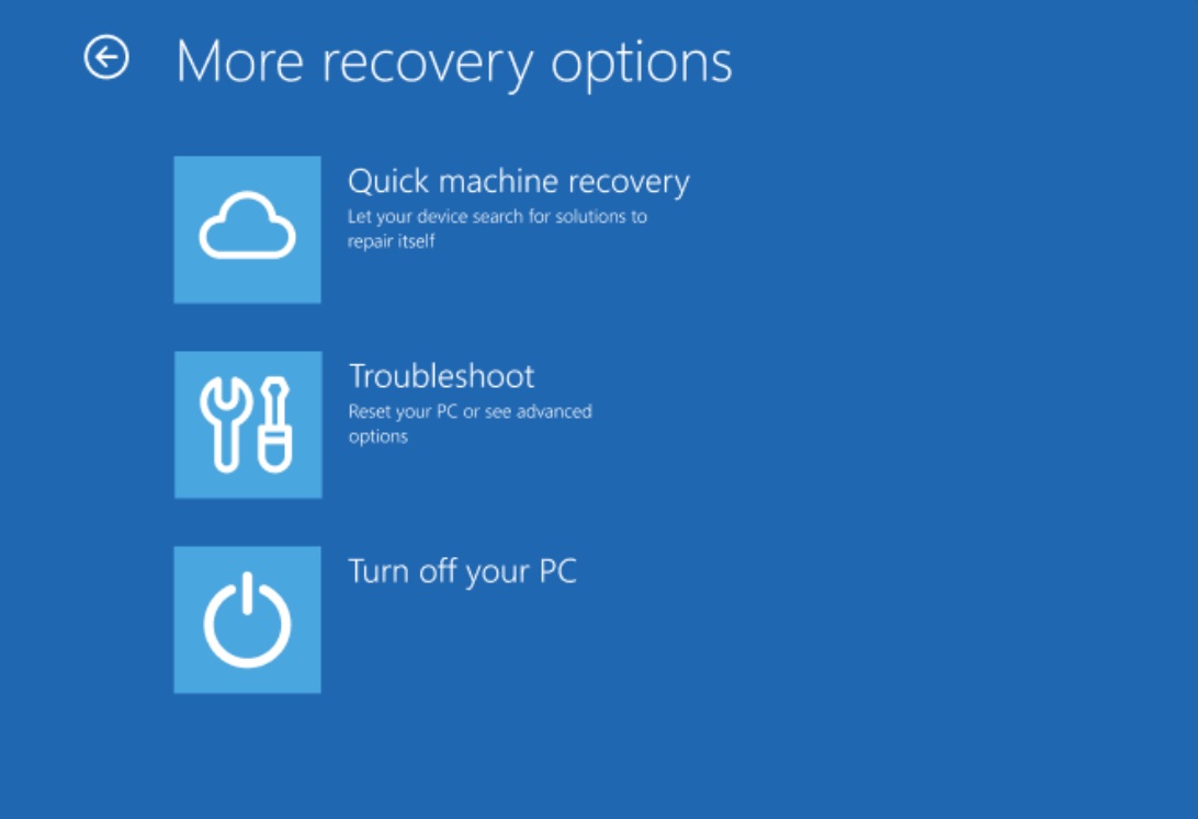 quick machine recovery