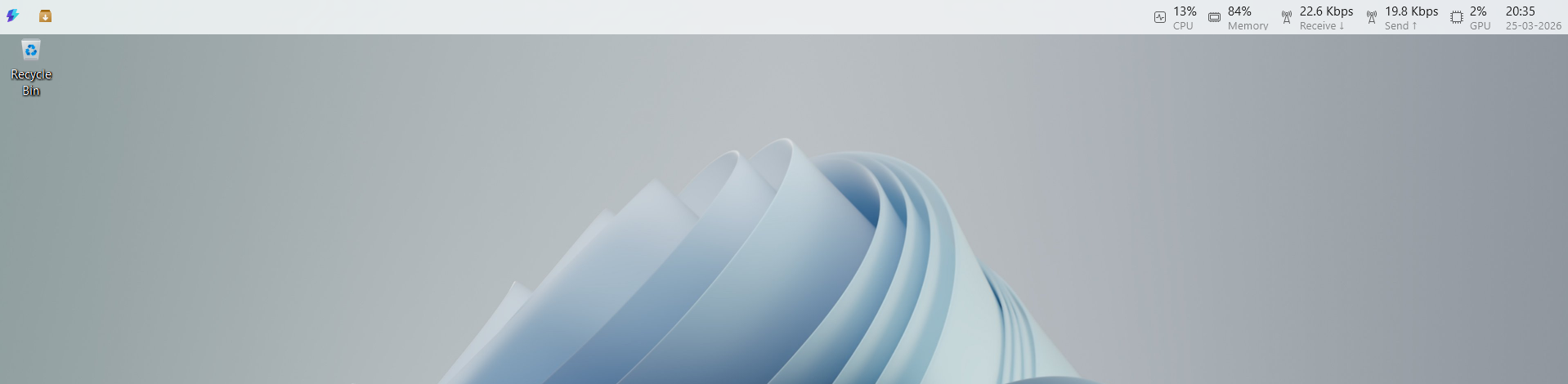 Default look of the Command Palette Dock