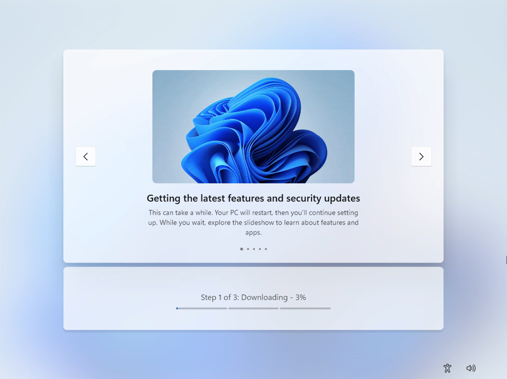 安装过程中 Windows 更新正在下载