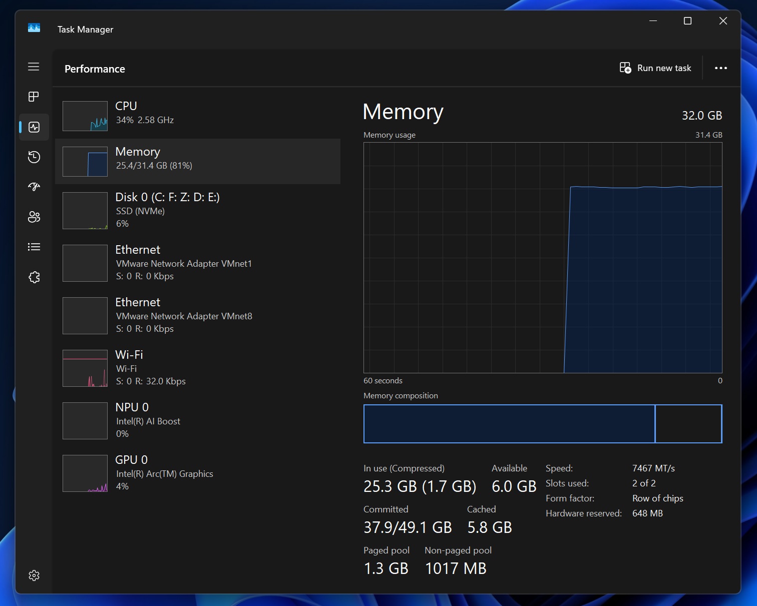 Windows 11 32GB RAM