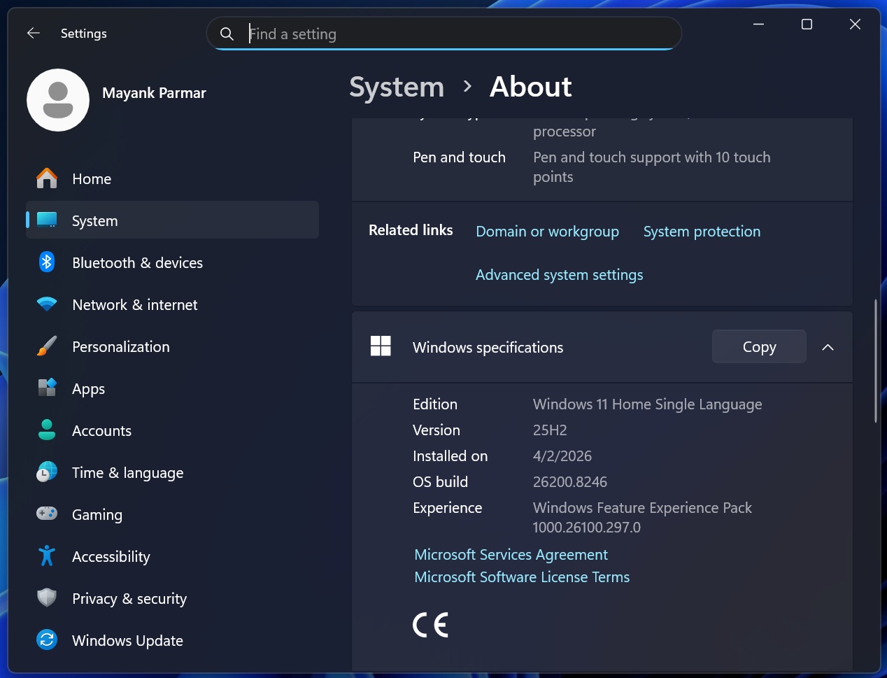 Windows 11 Build 26200.8246