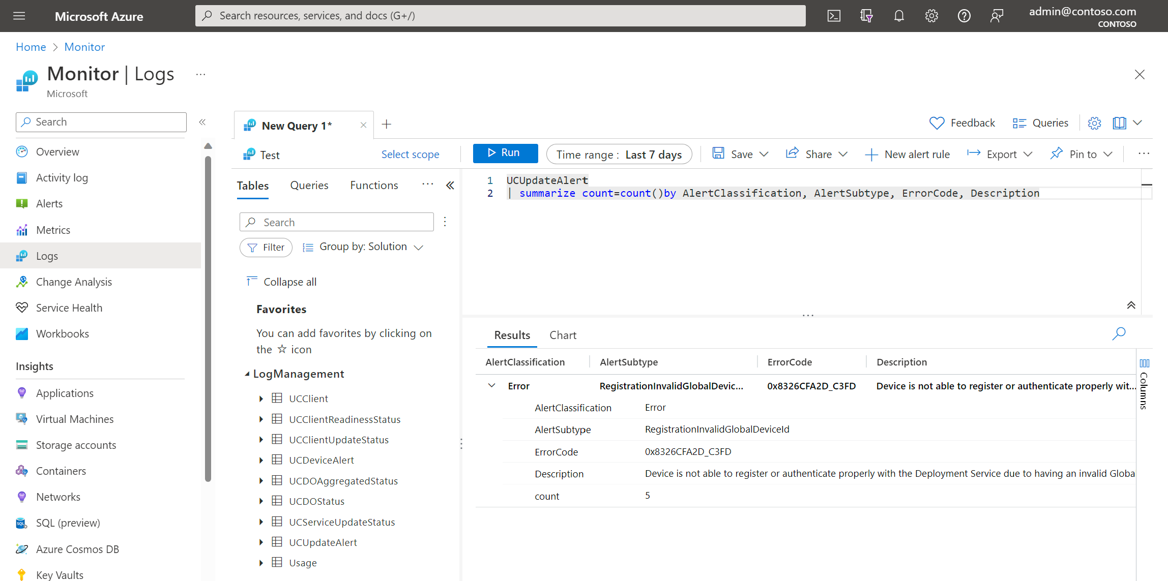 using a custom Kusto (KQL) query on Windows Update for Business reports data in Log Analytics