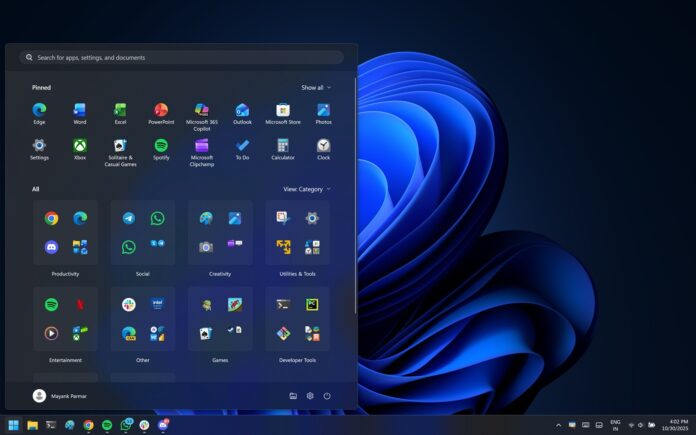 Windows 11开始菜单自定义选项