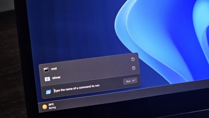 Windows 11 modern Run design