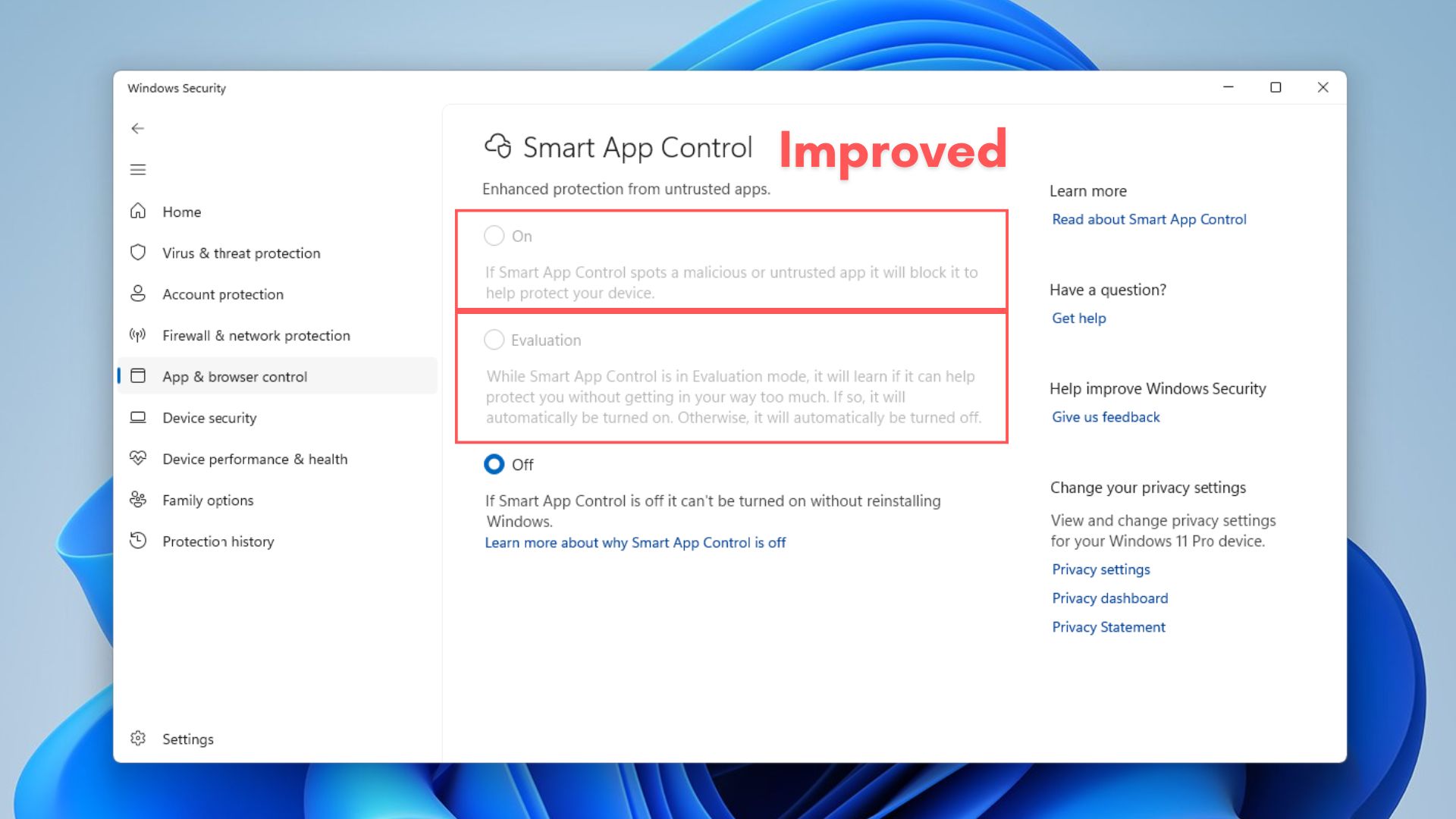 Smart App Control finally lets you turn it off without resetting the OS