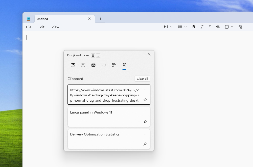 Clipboard History in Windows 11 will launch faster now