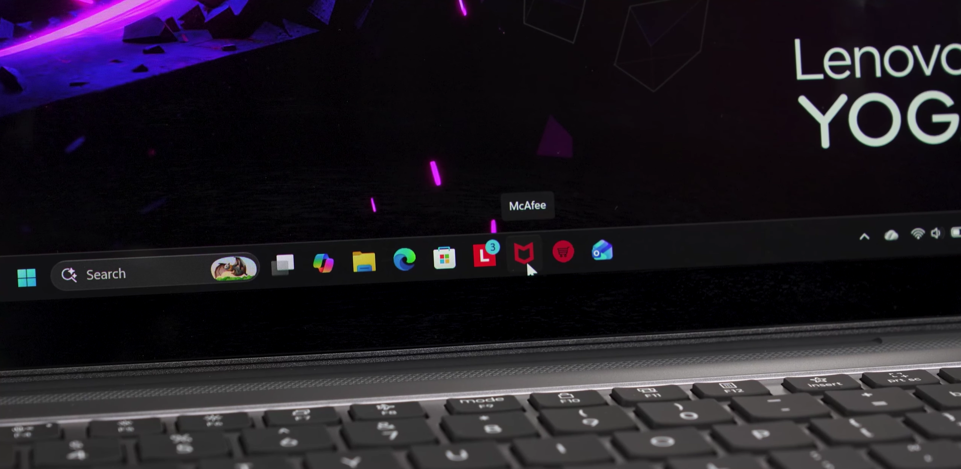 McAfee preinstalled with Lenovo Yoga Pro 7i