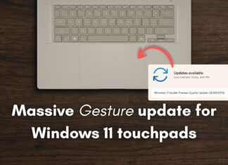 微软为Windows 11触控板新增四种手势