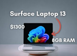 微软多年来强调Windows 11需16GB内存，如今售售价1299美元的8GB Surface笔记本