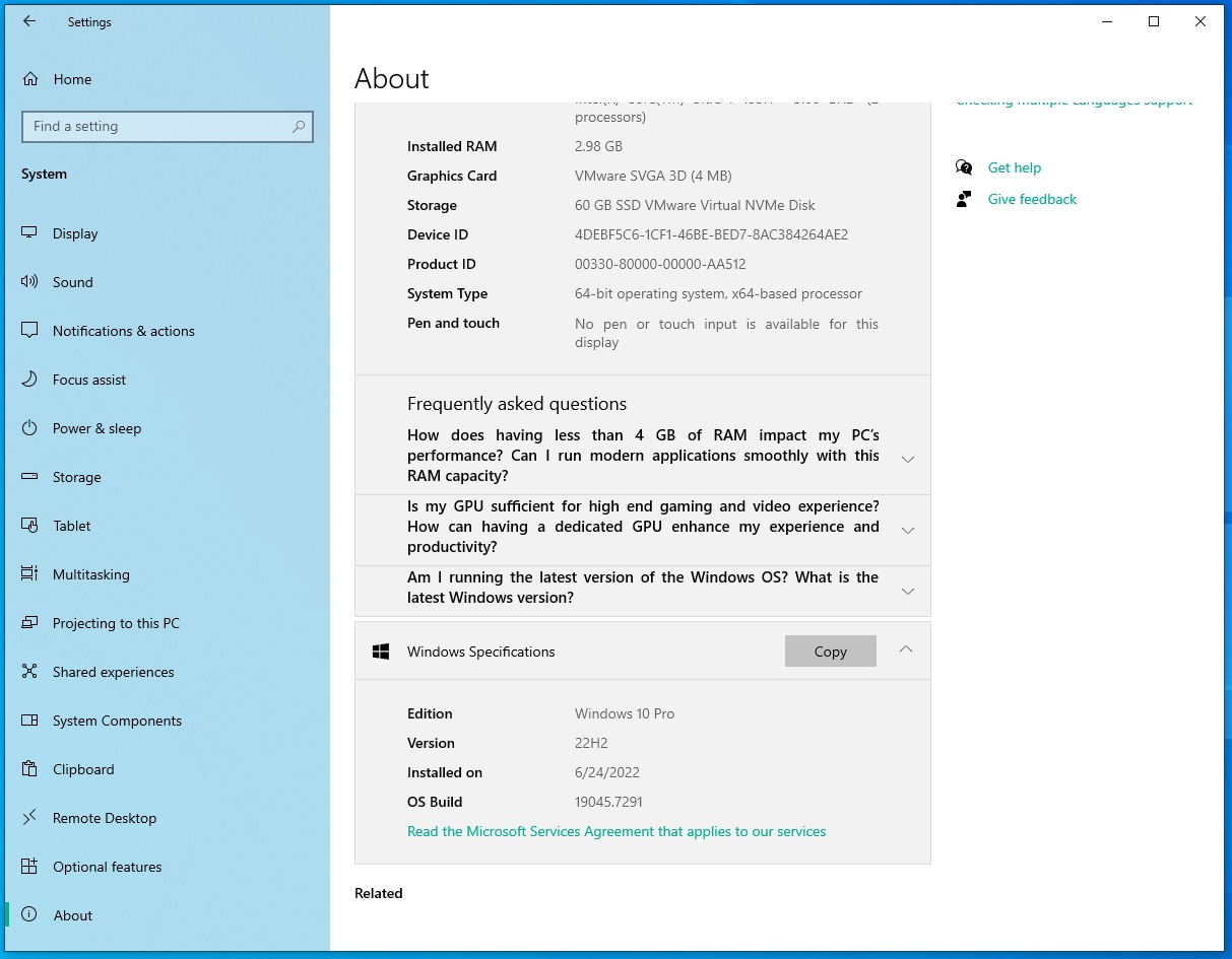 Windows 10 Build 19045.7291