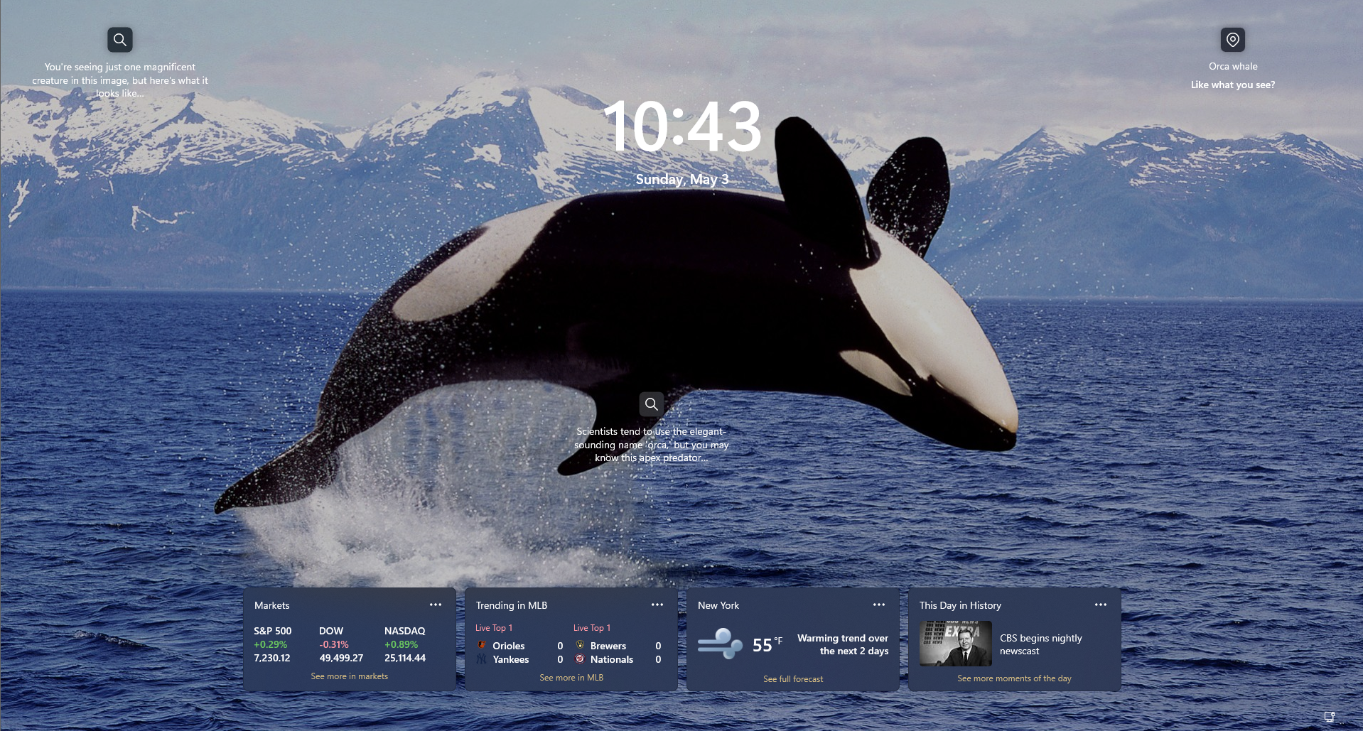 Windows 11 Lockscreen with Widgets