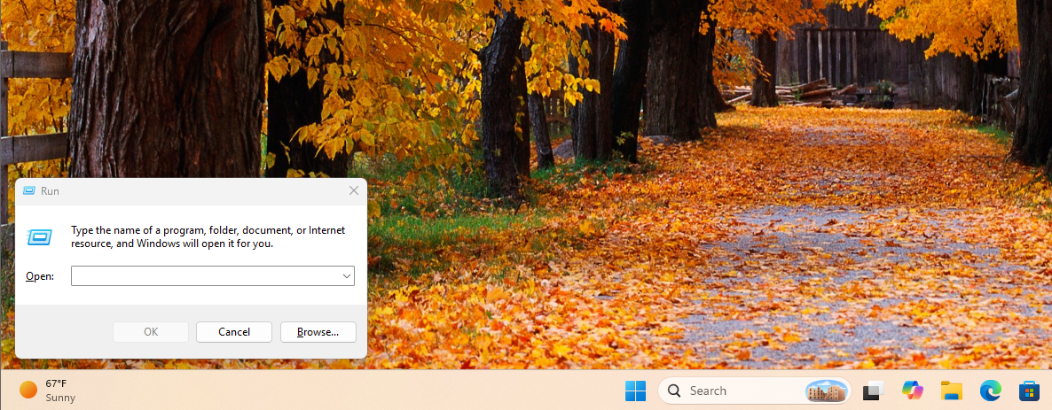 Old Run dialog in Windows 11