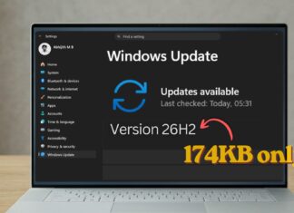 Windows 11 26H2 仅 174KB，仅为 24H2 大小的 0.003%（原因解析）