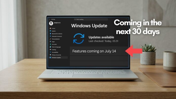 Top 5 features coming to Windows 11 PCs in the next 30 days