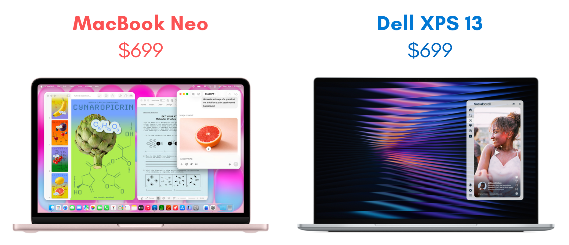 MacBook Neo and Dell XPS 13