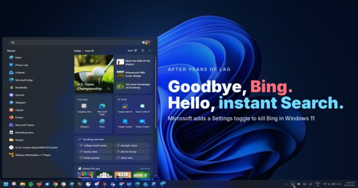 Windows Search without Bing