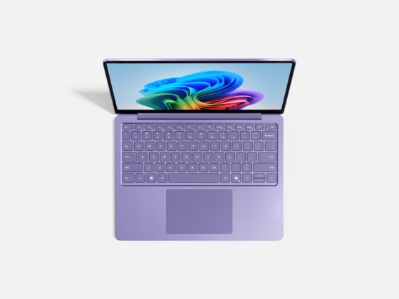 A top-down view of a Surface Laptop in the color Violet.