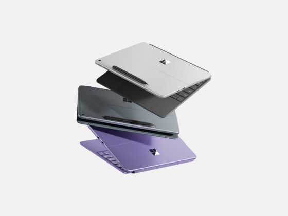 Several Surface Pro devices in various colors.