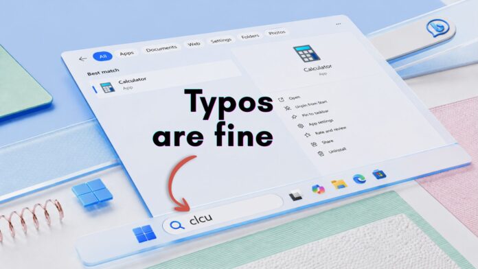 Microsoft says Windows Search now shows the correct app even if you misspell