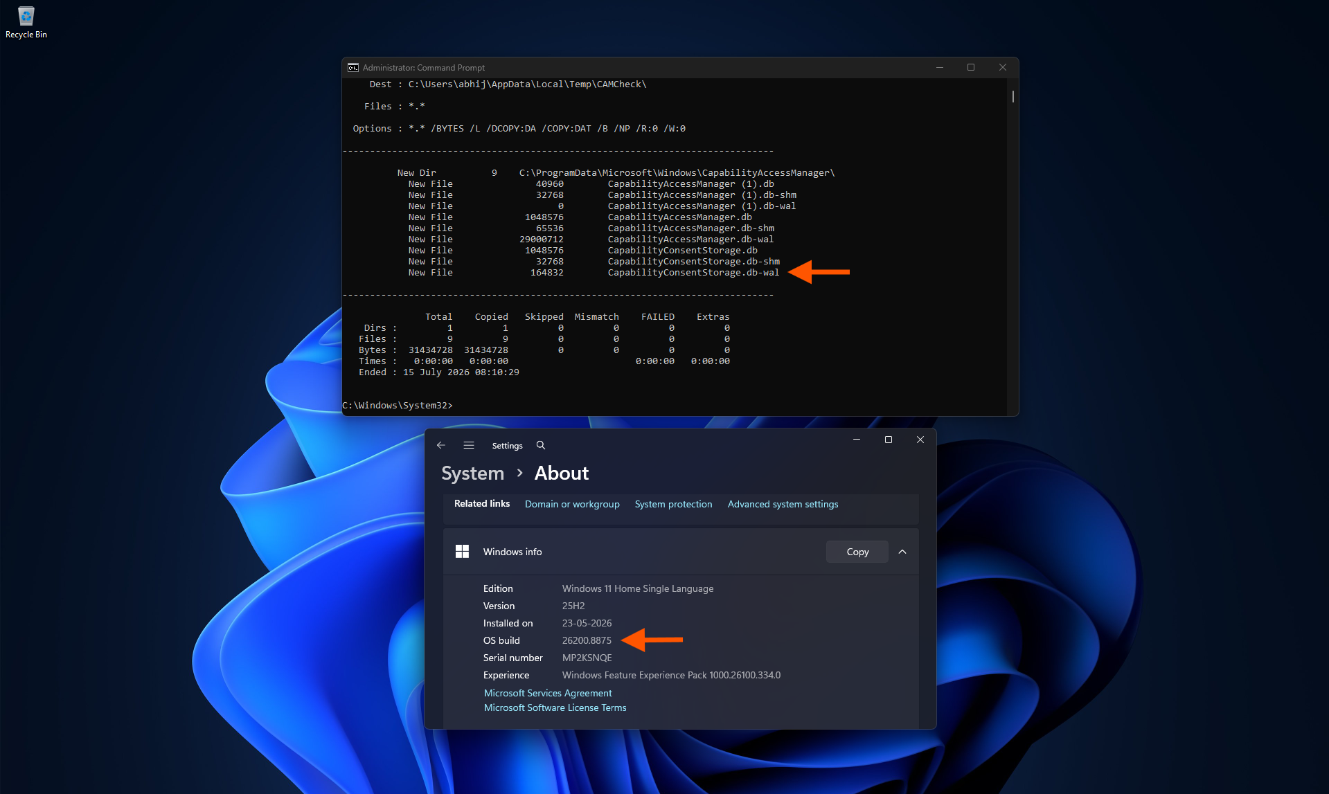 Storage fix after installing July update
