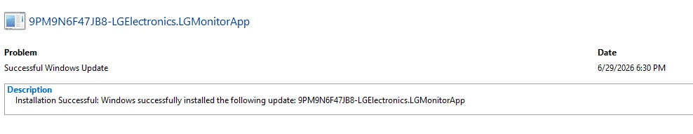 Windows 成功安装 LG Monitor 应用
