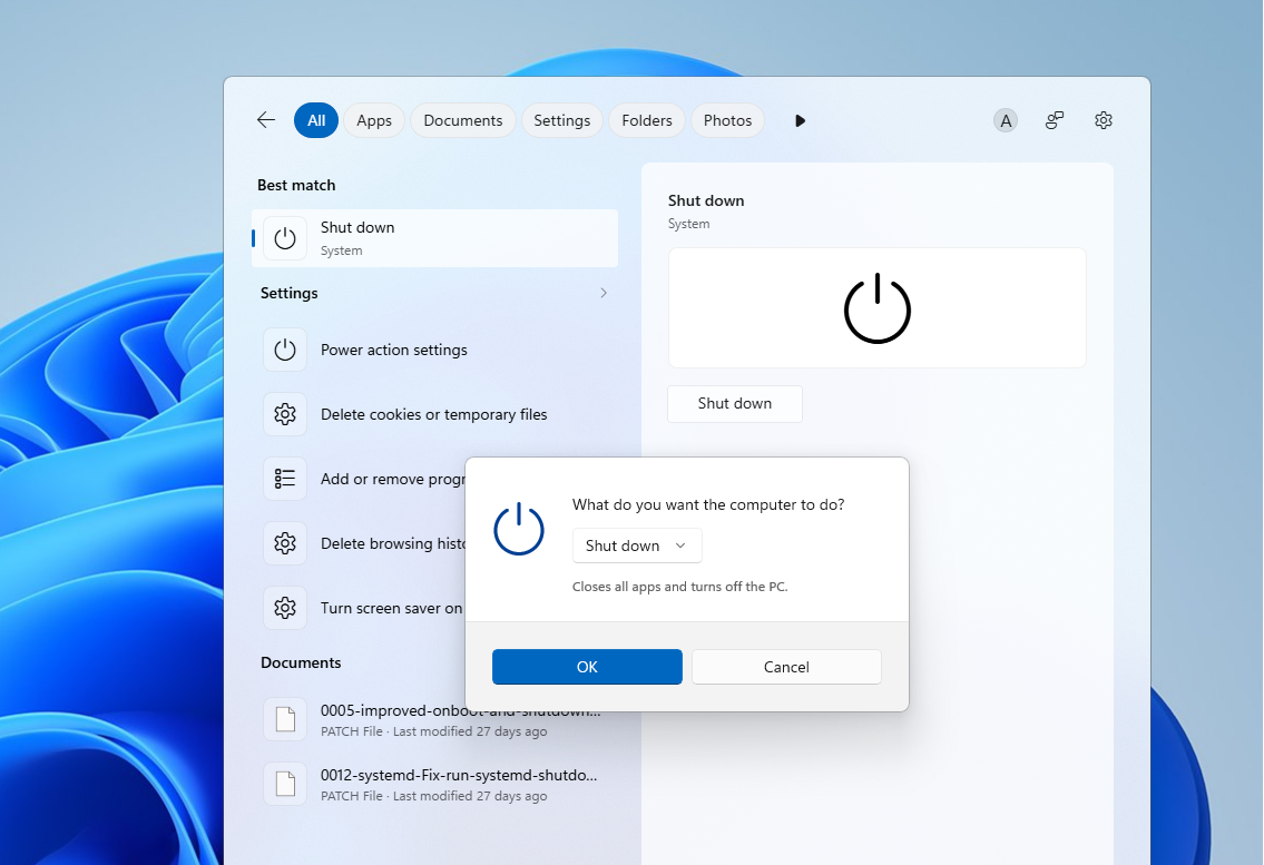 新的 Windows 11 风格关机对话框
