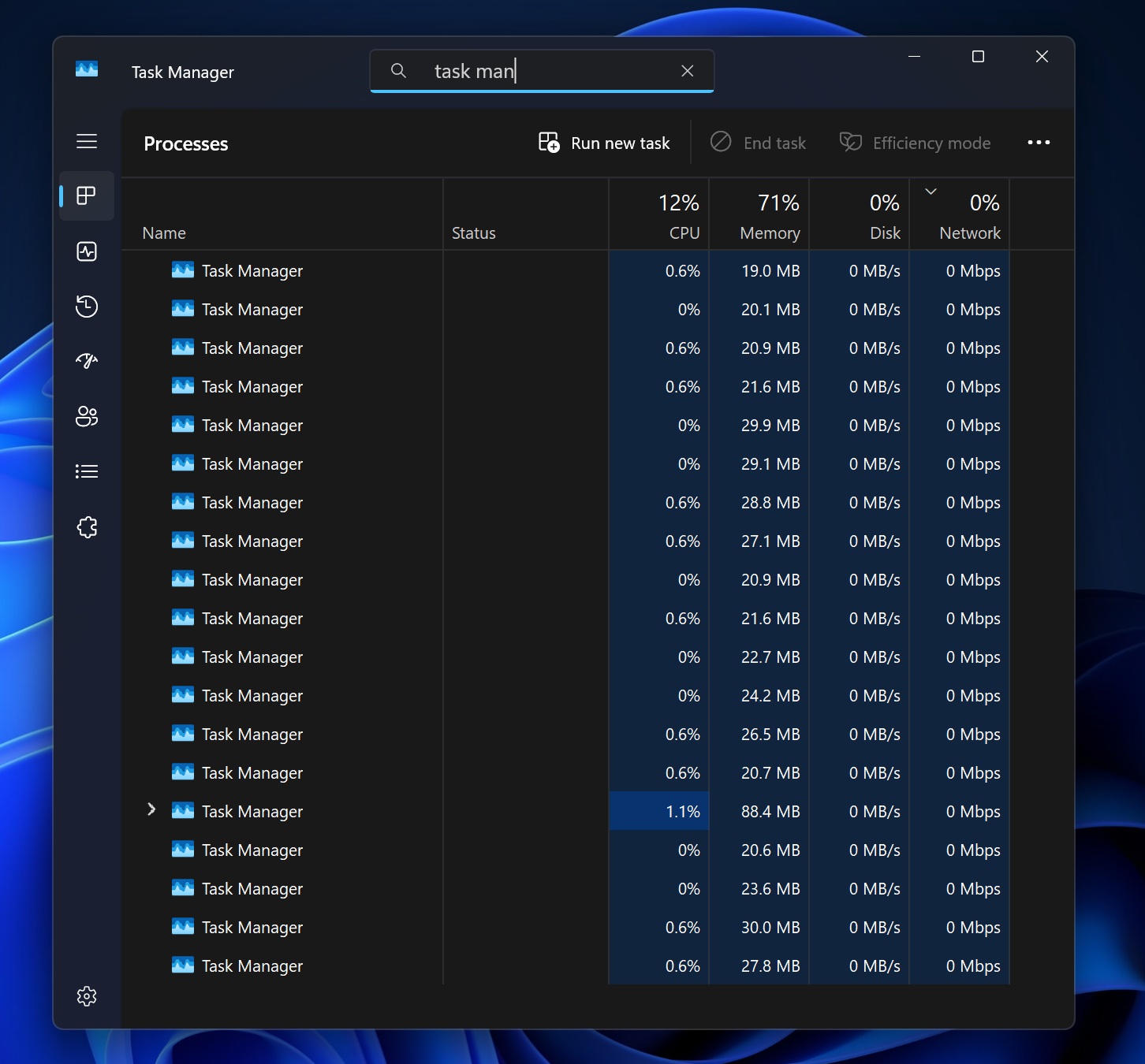 Task Manager duplicate process