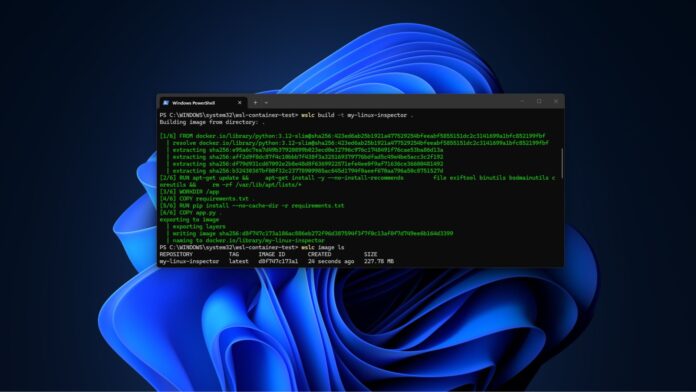 WSL Containers in action on Windows 11