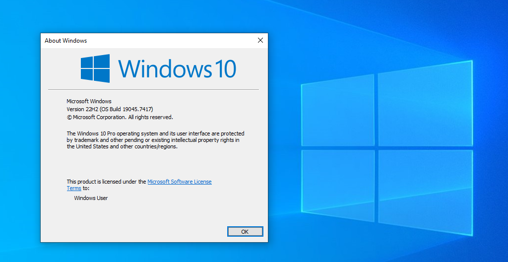 Windows 10 版本号