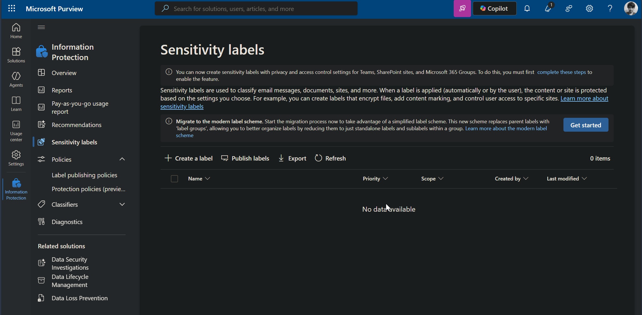 Sensitivity label in Microsoft 365