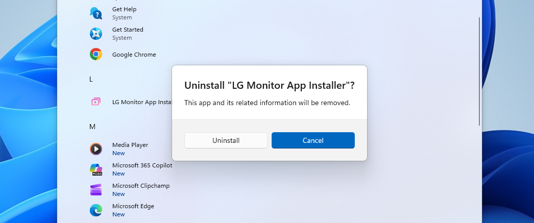 卸载 LG Monitor App Install