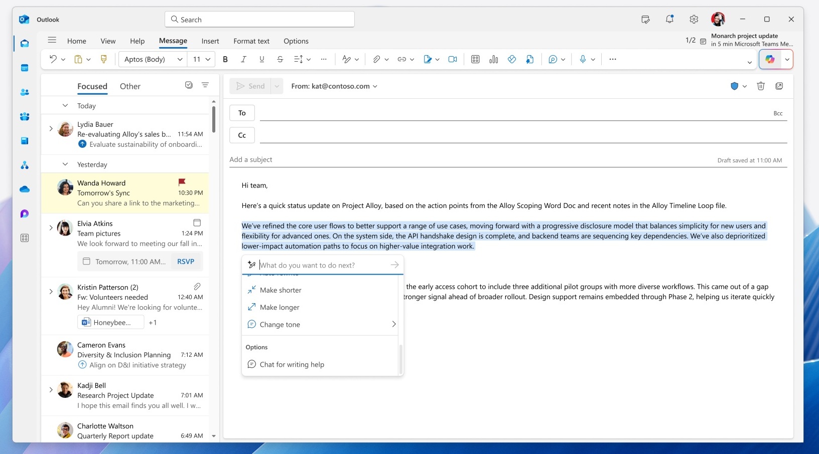 New Outlook with Copilot