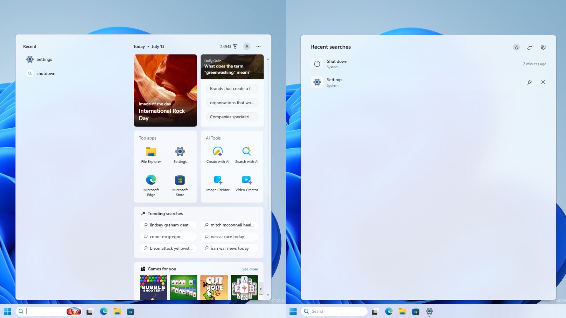 Windows 11 Search 移除了 MSN 内容