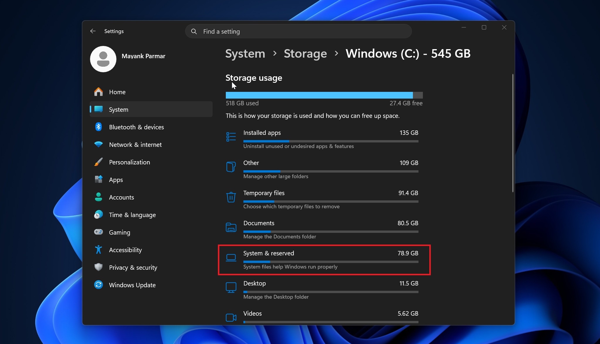 Windows 11 Storage used by CapabilityAccessManager
