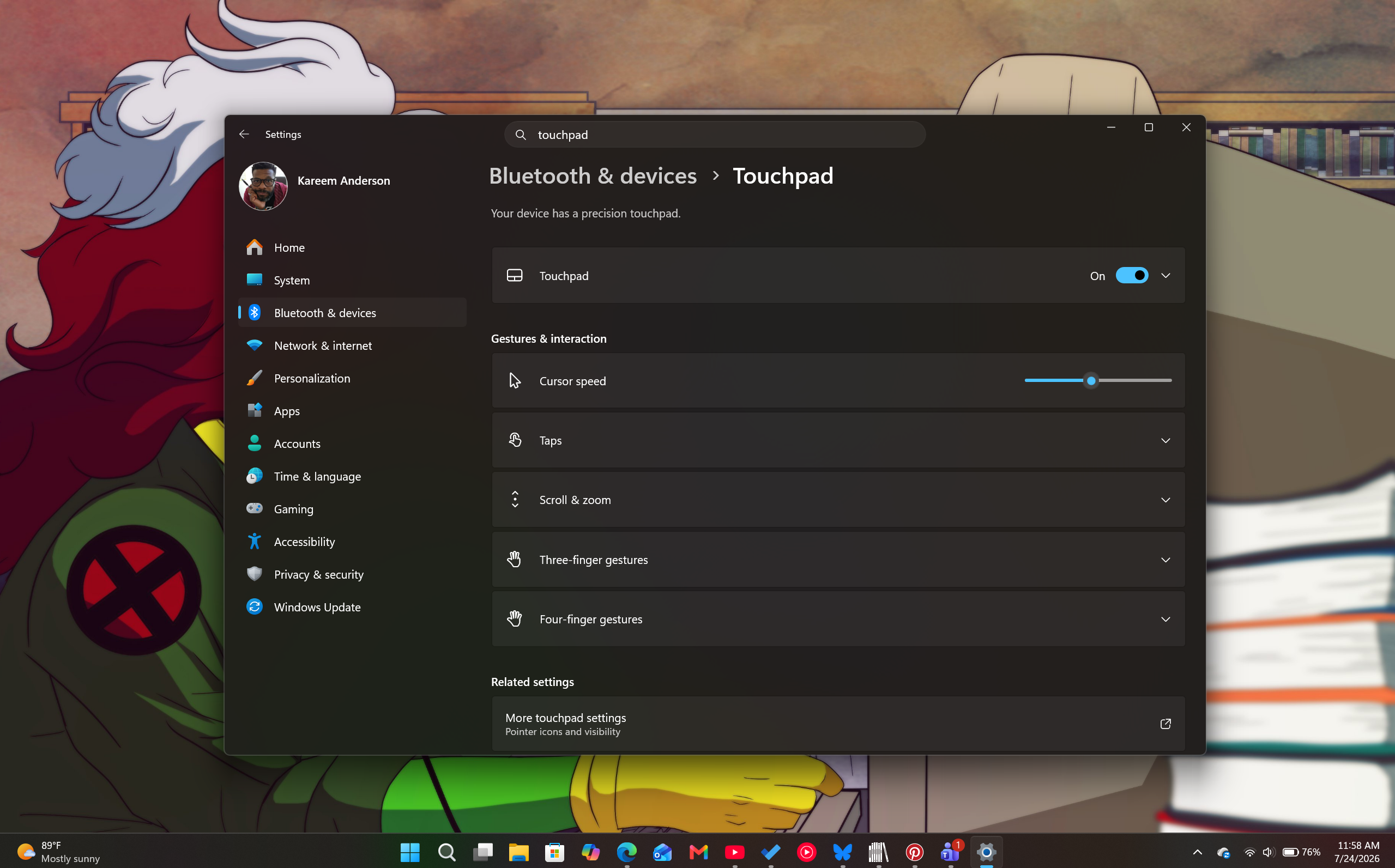 Windows 11 touchpad settings