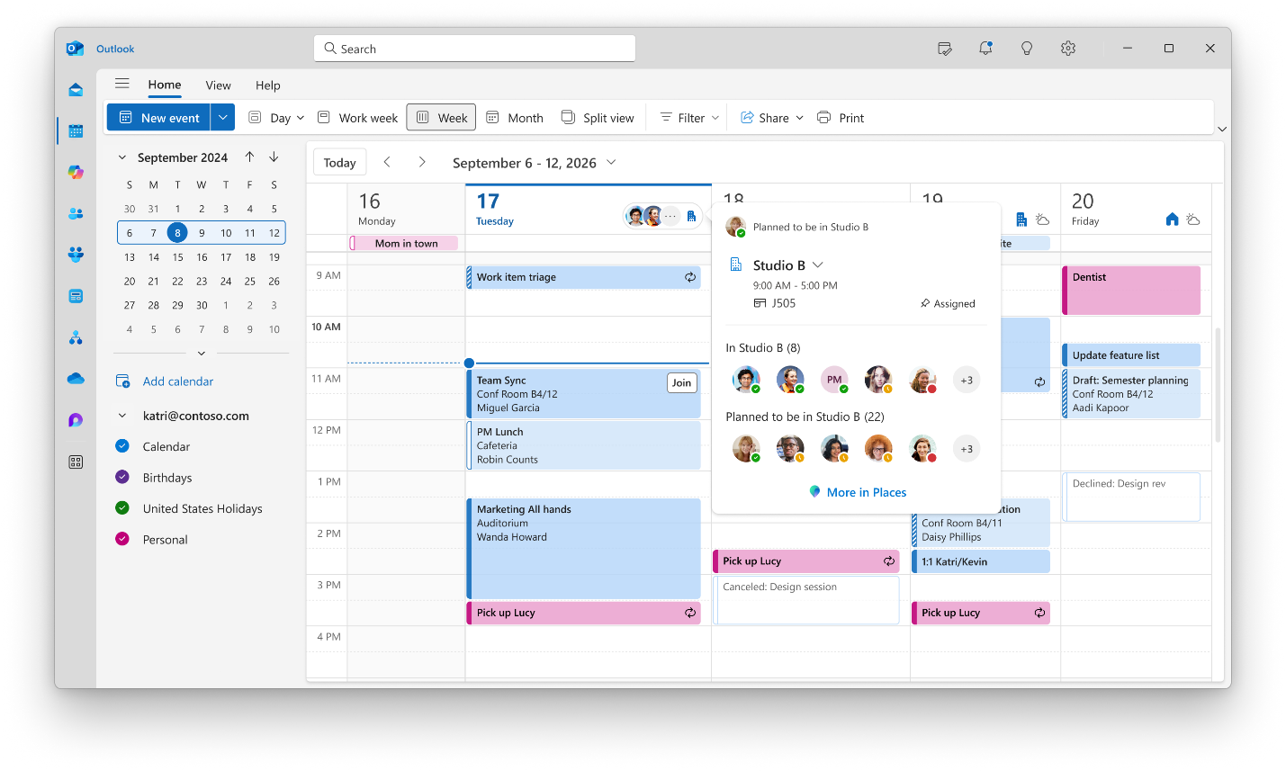 Microsoft Teams workplace check-in