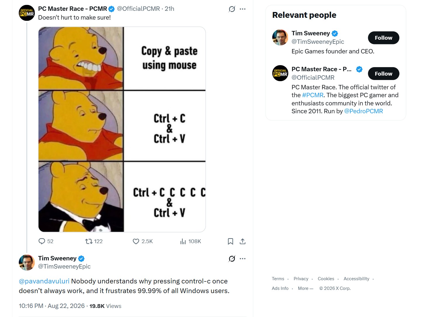 Ctrl + C meme in Windows